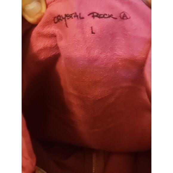 Crystal Rock Christian Audigier Hoodie Organic Cotton Rhinestone Fuscia L A115 - Picture 8 of 8